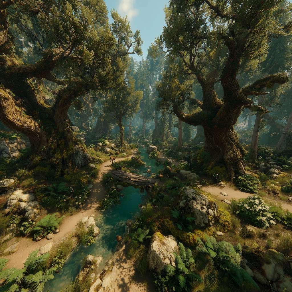 خريطة بيئات حيوية مولّدة إجرائيًا في عالم أثيريون