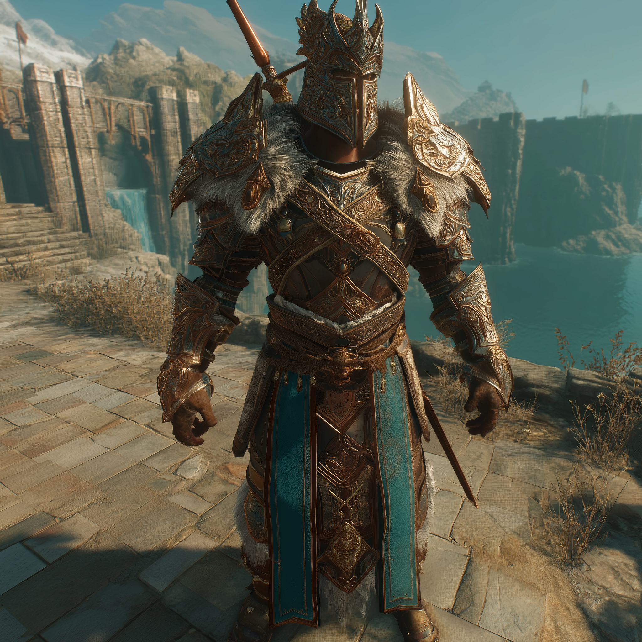 An armored king character in Atherion