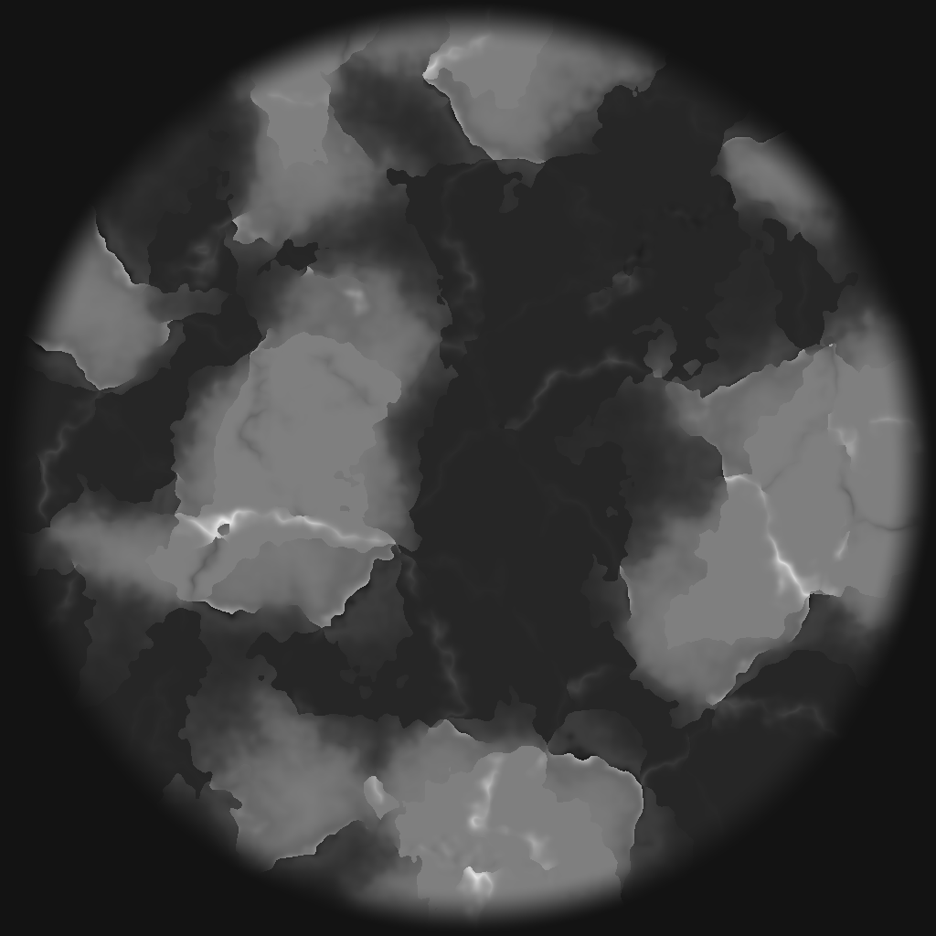 خريطة الارتفاع الناتجة من حدود الصفائح